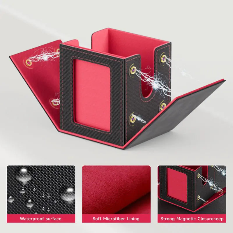 Card Deck Storage Box Red