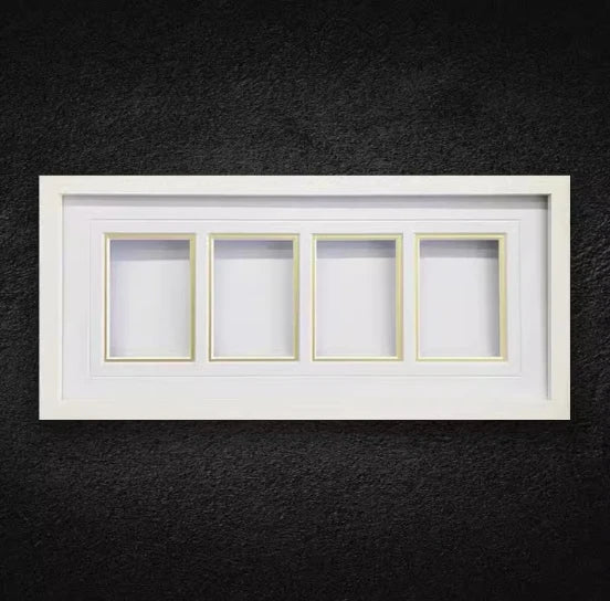 Wooden Frame 4 PSA Graded Card Slots White