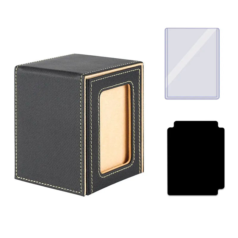 Card Deck Storage Box Black & Yellow