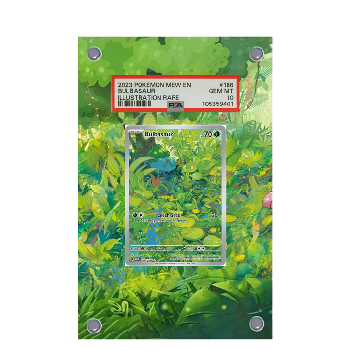 Bulbasaur 166/165 PSA Graded Extended Art Display