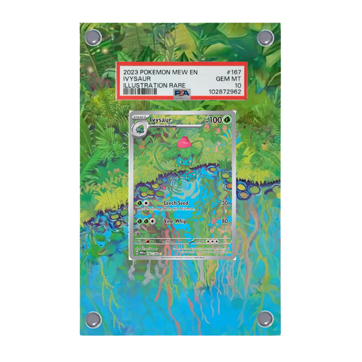 Ivysaur 167/165 PSA Graded Extended Art Display