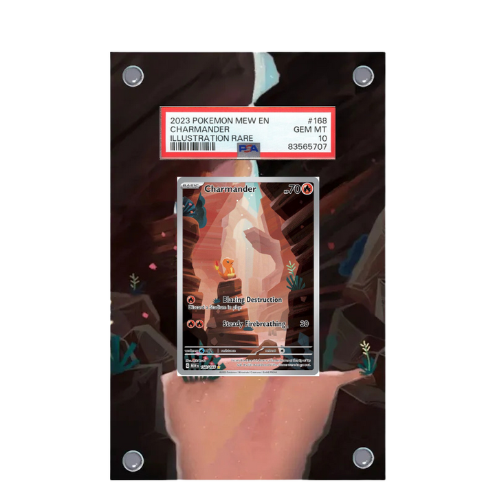 Charmander 168/165 PSA Graded Extended Art Display